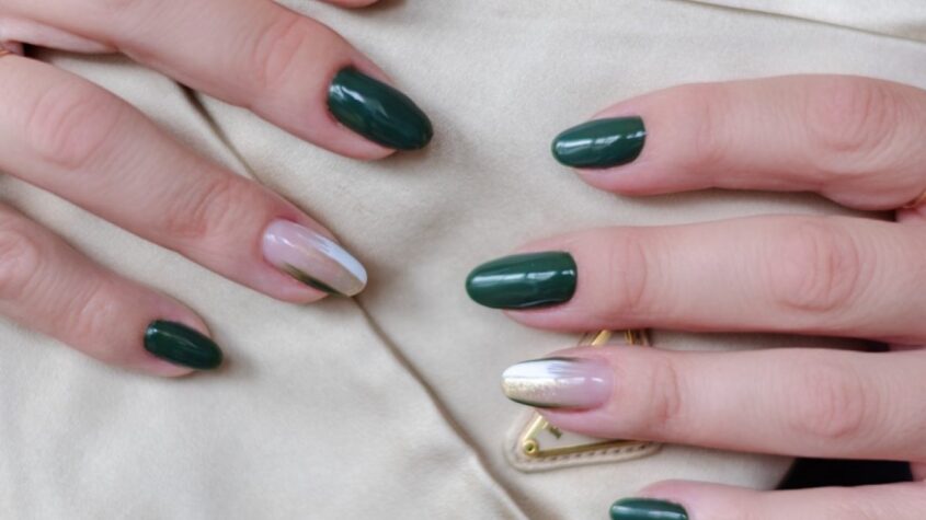 Get Trendy with Olive Green Nails 1
